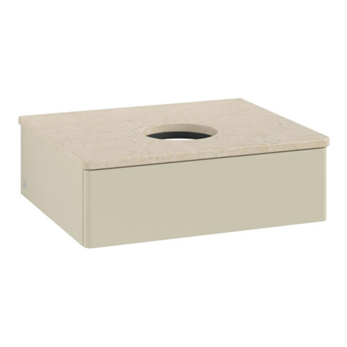 V&B Waschtischunterschrank ohne Frontstruktur -Beleuchtung Antao 60x19x50cm, WBP botti., si Gr m Lac