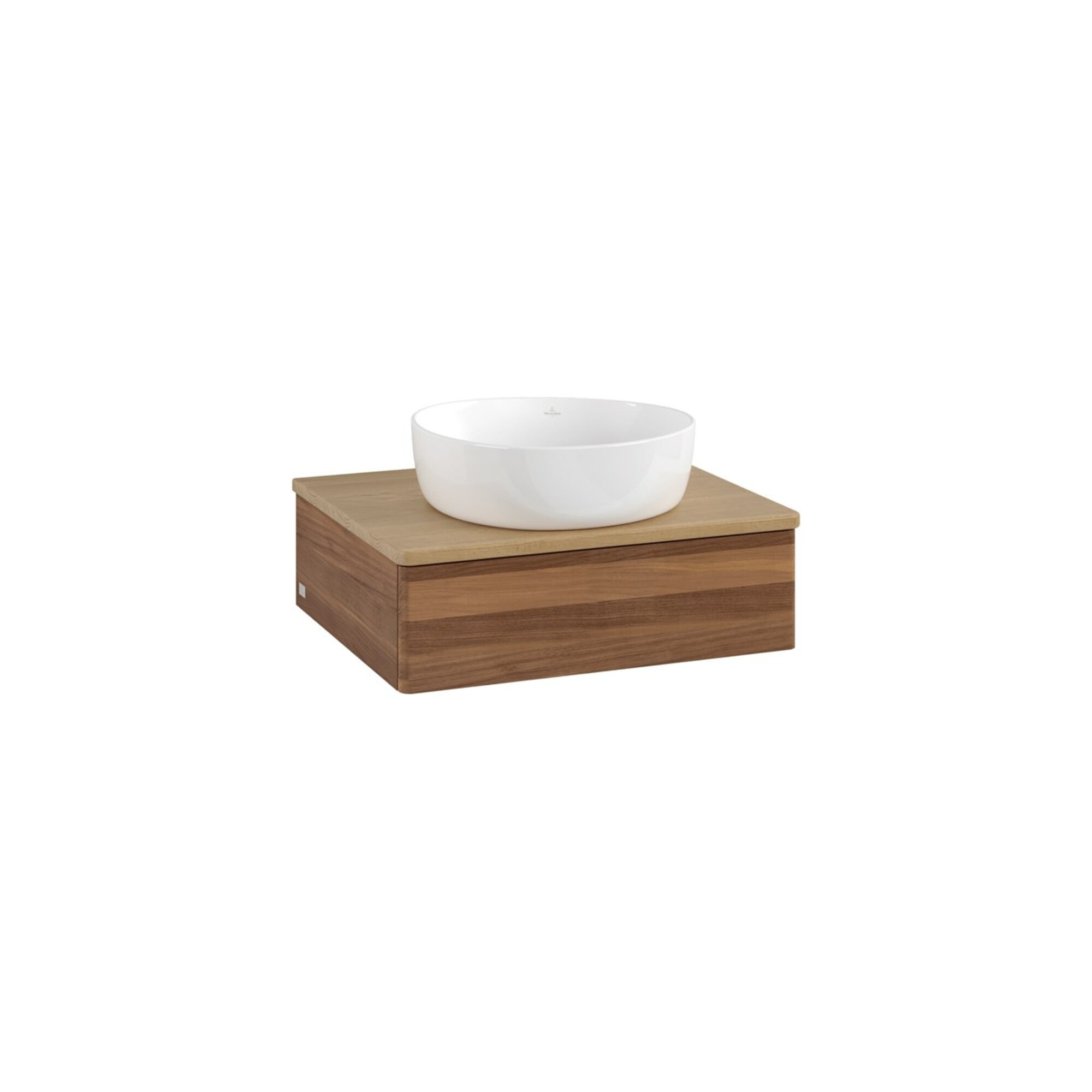 V&B Waschtischunterschrank ohne Frontstruktur -Beleuchtung Antao 60x19x50cm, WBP-farbe hon. Oa, w. walnut ; Villeroy & Boch