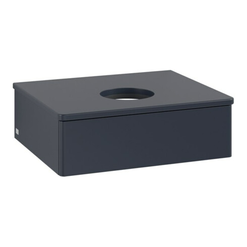 V&B Waschtischunterschrank ohne Frontstruktur -Beleuchtung Antao 60x19x50cm, WBP-farbe Lac, md bl. m Lac