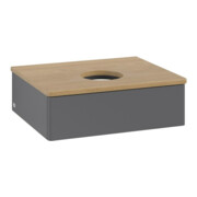 V&B Waschtischunterschrank ohne Frontstruktur -Beleuchtung Antao 60x19x50cm, WBP hon. Oa, Anthrac. m Lac-4