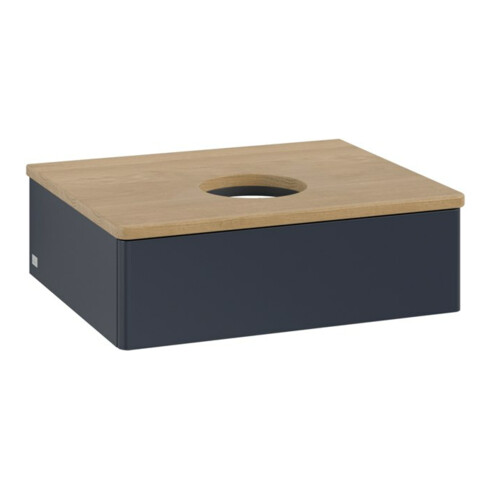 V&B Waschtischunterschrank ohne Frontstruktur -Beleuchtung Antao 60x19x50cm, WBP hon. Oa, md bl. m Lac