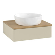 V&B Waschtischunterschrank ohne Frontstruktur -Beleuchtung Antao 60x19x50cm, WBP hon. Oa, si Gr m Lac