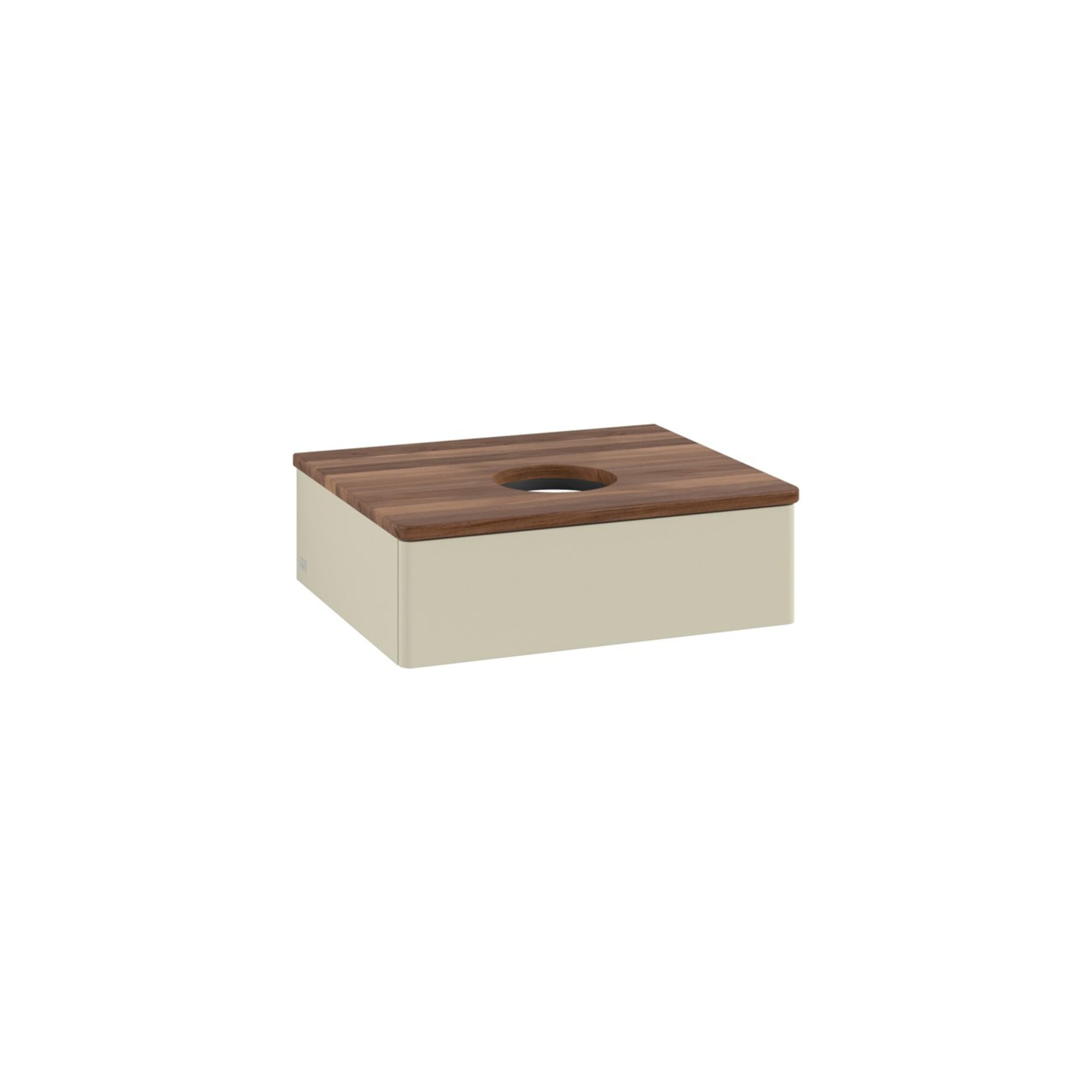 V&B Waschtischunterschrank ohne Frontstruktur -Beleuchtung Antao 60x19x50cm, WBP w. wal, si Gr m Lac ; Villeroy & Boch