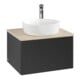 V&B Waschtischunterschrank ohne Frontstruktur -Beleuchtung Antao 60x36x50cm, HL, WBP botti., bla m Lac-1