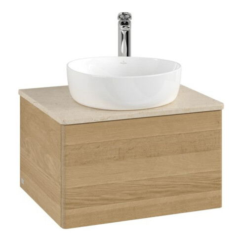 V&B Waschtischunterschrank ohne Frontstruktur -Beleuchtung Antao 60x36x50cm, HL, WBP botti., hon. Oa