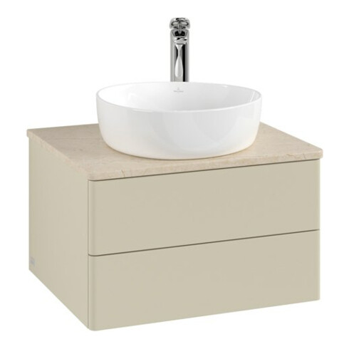 V&B Waschtischunterschrank ohne Frontstruktur -Beleuchtung Antao 60x36x50cm, HL, WBP botti., si Gr m Lac