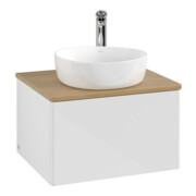 V&B Waschtischunterschrank ohne Frontstruktur -Beleuchtung Antao 60x36x50cm, HL, WBP hon. Oa, glo wh. Lac