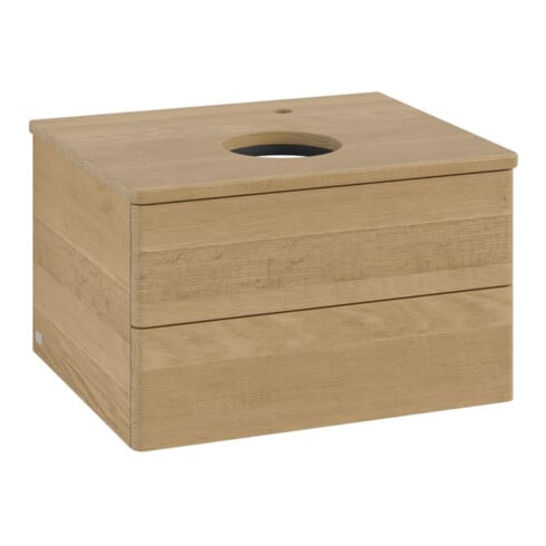 V&B Waschtischunterschrank ohne Frontstruktur -Beleuchtung Antao 60x36x50cm, HL, WBP hon. Oa, hon. Oa