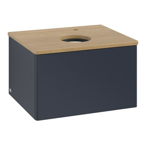 V&B Waschtischunterschrank ohne Frontstruktur -Beleuchtung Antao 60x36x50cm, HL, WBP hon. Oa, md b m Lac