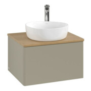 V&B Waschtischunterschrank ohne Frontstruktur -Beleuchtung Antao 60x36x50cm, HL, WBP hon. Oa, st Gr m Lac