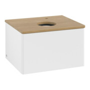 V&B Waschtischunterschrank ohne Frontstruktur -Beleuchtung Antao 60x36x50cm, HL, WBP hon. Oa, wh. m Lac