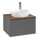 V&B Waschtischunterschrank ohne Frontstruktur -Beleuchtung Antao 60x36x50cm, HL, WBP w wa, Anthrac. m Lac-1
