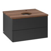 V&B Waschtischunterschrank ohne Frontstruktur -Beleuchtung Antao 60x36x50cm, HL, WBP w. wal, bla m Lac