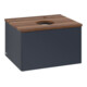 V&B Waschtischunterschrank ohne Frontstruktur -Beleuchtung Antao 60x36x50cm, HL, WBP w. wal, md bl. m Lac-1