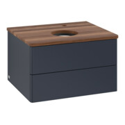 V&B Waschtischunterschrank ohne Frontstruktur -Beleuchtung Antao 60x36x50cm, HL, WBP w. wal, md bl. m Lac