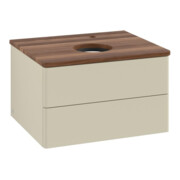V&B Waschtischunterschrank ohne Frontstruktur -Beleuchtung Antao 60x36x50cm, HL, WBP w. wal, si Gr m Lac