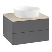 V&B Waschtischunterschrank ohne Frontstruktur -Beleuchtung Antao 60x36x50cm, WBP botti., Anthrac. m Lac-3