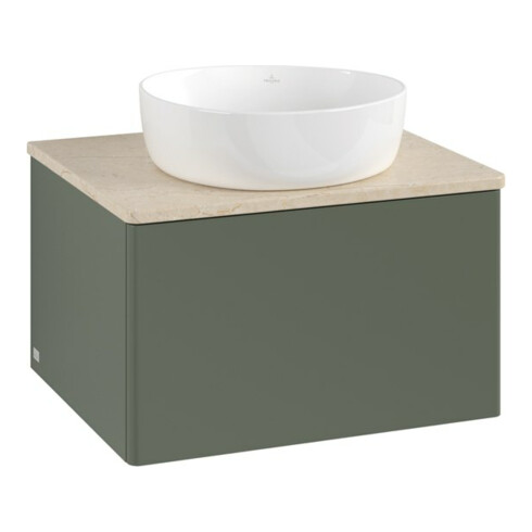 V&B Waschtischunterschrank ohne Frontstruktur -Beleuchtung Antao 60x36x50cm, WBP botti., lea gre. m Lac