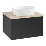 V&B Waschtischunterschrank ohne Frontstruktur -Beleuchtung Antao 60x36x50cm, WBP-farbe botti., bla m Lac
