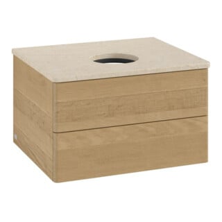 V&B Waschtischunterschrank ohne Frontstruktur -Beleuchtung Antao 60x36x50cm, WBP-farbe botti., honey oak