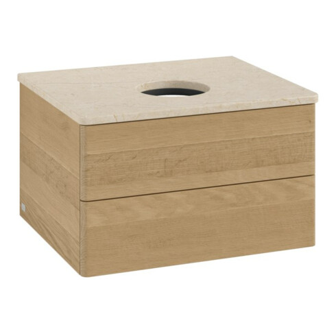 V&B Waschtischunterschrank ohne Frontstruktur -Beleuchtung Antao 60x36x50cm, WBP-farbe botti., honey oak