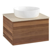 V&B Waschtischunterschrank ohne Frontstruktur -Beleuchtung Antao 60x36x50cm, WBP-farbe botti., w. walnut