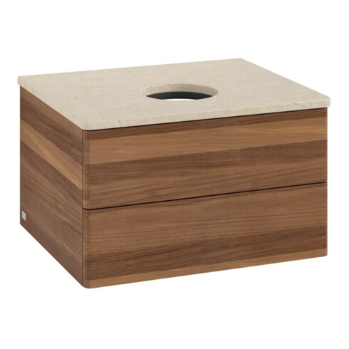 V&B Waschtischunterschrank ohne Frontstruktur -Beleuchtung Antao 60x36x50cm, WBP-farbe botti., w. walnut