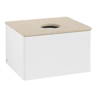 V&B Waschtischunterschrank ohne Frontstruktur -Beleuchtung Antao 60x36x50cm, WBP-farbe botti., wh. m Lac