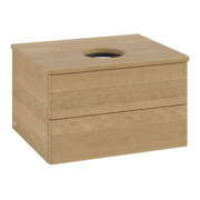 V&B Waschtischunterschrank ohne Frontstruktur -Beleuchtung Antao 60x36x50cm, WBP-farbe hon. Oa, honey oak