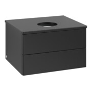 V&B Waschtischunterschrank ohne Frontstruktur -Beleuchtung Antao 60x36x50cm, WBP-farbe Lac, bla m lacquer