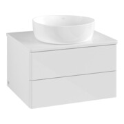 V&B Waschtischunterschrank ohne Frontstruktur -Beleuchtung Antao 60x36x50cm, WBP-farbe Lac, glo wh. Lac