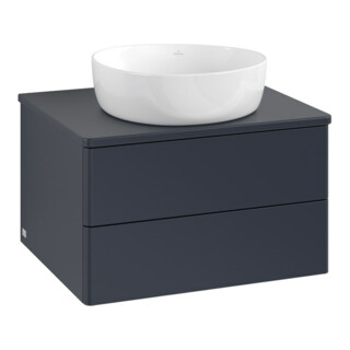 V&B Waschtischunterschrank ohne Frontstruktur -Beleuchtung Antao 60x36x50cm, WBP-farbe Lac, md bl. m Lac