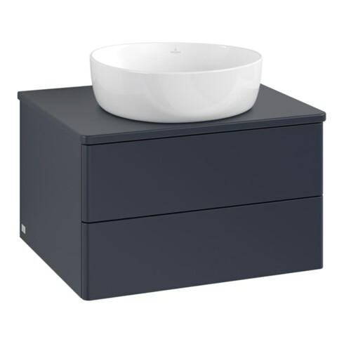 V&B Waschtischunterschrank ohne Frontstruktur -Beleuchtung Antao 60x36x50cm, WBP-farbe Lac, md bl. m Lac
