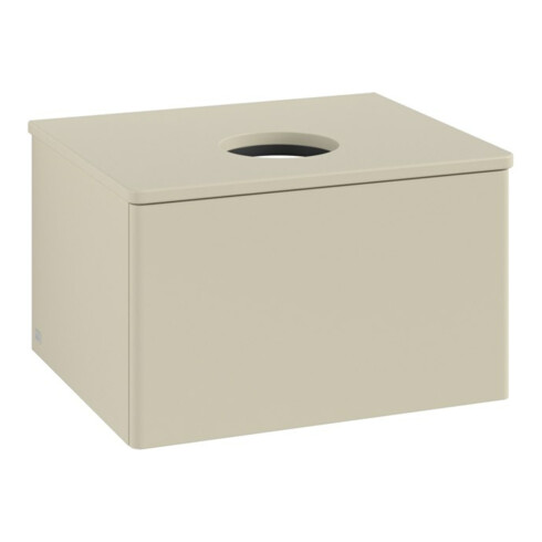 V&B Waschtischunterschrank ohne Frontstruktur -Beleuchtung Antao 60x36x50cm, WBP-farbe Lac, si Gr m Lac