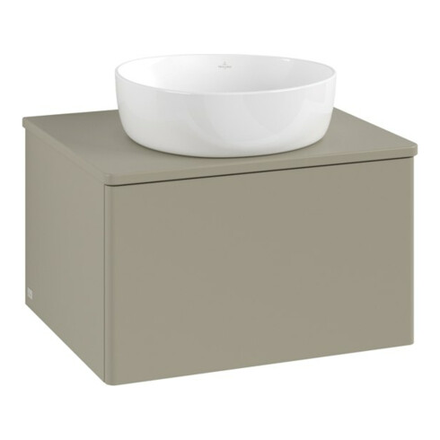 V&B Waschtischunterschrank ohne Frontstruktur -Beleuchtung Antao 60x36x50cm, WBP-farbe Lac, st. Gr m Lac