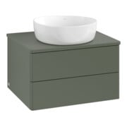 V&B Waschtischunterschrank ohne Frontstruktur -Beleuchtung Antao 60x36x50cm, WBP Lac, lea gre. m Lac