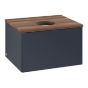 V&B Waschtischunterschrank ohne Frontstruktur -Beleuchtung Antao 60x36x50cm, WBP w. wal, md bl. m Lac