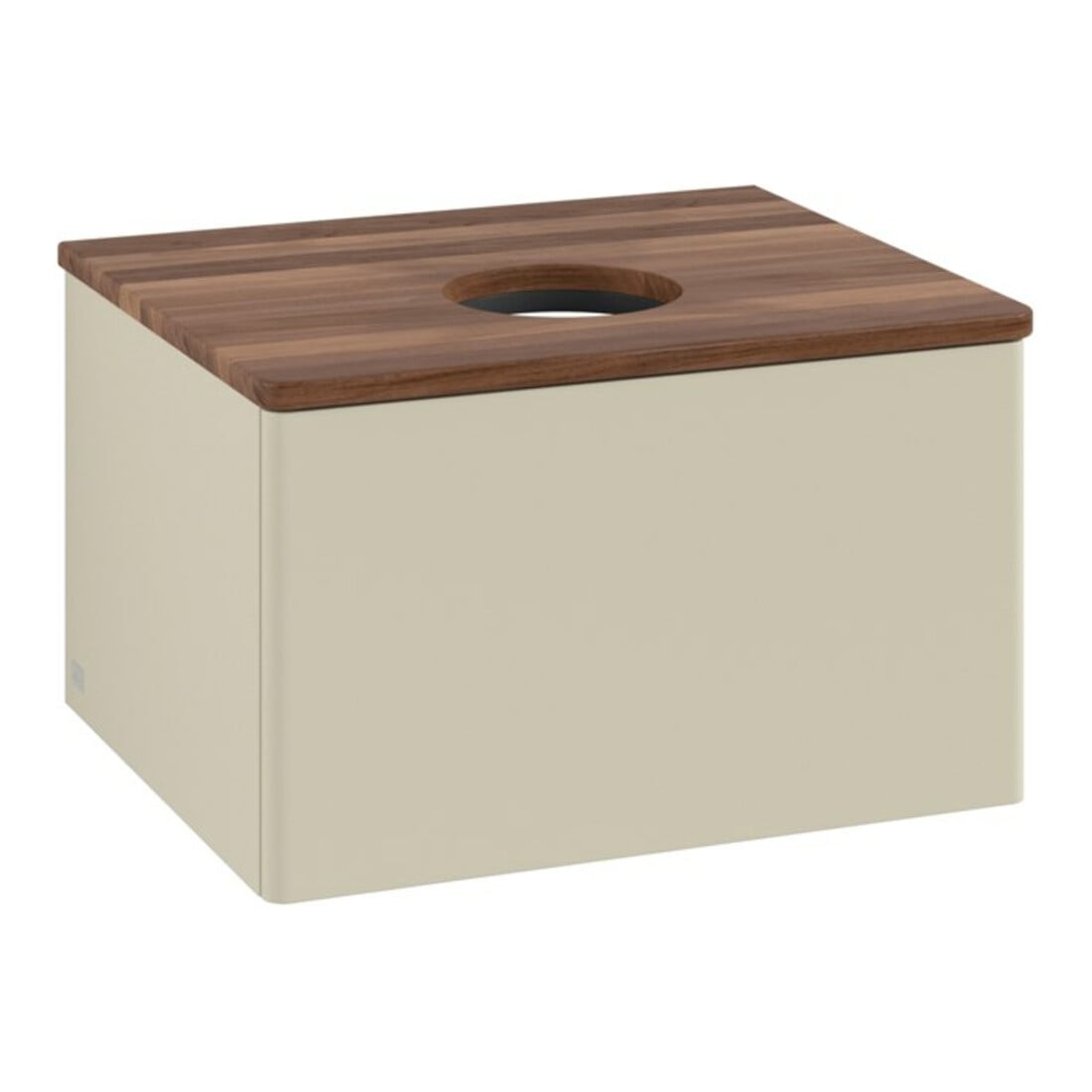 V&B Waschtischunterschrank ohne Frontstruktur -Beleuchtung Antao 60x36x50cm, WBP w. wal, si Gr m Lac