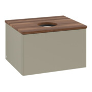 V&B Waschtischunterschrank ohne Frontstruktur -Beleuchtung Antao 60x36x50cm, WBP w. wal, st. Gr m Lac
