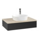 V&B Waschtischunterschrank ohne Frontstruktur -Beleuchtung Antao 80x19x50cm, HL, WBP botti., bla m Lac-1