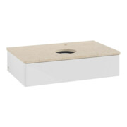 V&B Waschtischunterschrank ohne Frontstruktur -Beleuchtung Antao 80x19x50cm, HL, WBP botti., glo wh. Lac