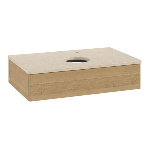 V&B Waschtischunterschrank ohne Frontstruktur -Beleuchtung Antao 80x19x50cm, HL, WBP botti., hon. Oa