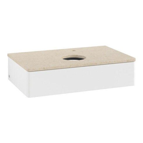 V&B Waschtischunterschrank ohne Frontstruktur -Beleuchtung Antao 80x19x50cm, HL, WBP botti., wh. m Lac