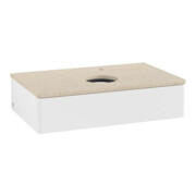 V&B Waschtischunterschrank ohne Frontstruktur -Beleuchtung Antao 80x19x50cm, HL, WBP botti., wh. m Lac