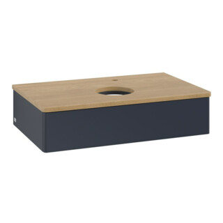 V&B Waschtischunterschrank ohne Frontstruktur -Beleuchtung Antao 80x19x50cm, HL, WBP hon. Oa, md b m Lac