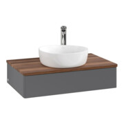 V&B Waschtischunterschrank ohne Frontstruktur -Beleuchtung Antao 80x19x50cm, HL, WBP w wa, Anthrac. m Lac