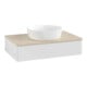 V&B Waschtischunterschrank ohne Frontstruktur -Beleuchtung Antao 80x19x50cm, WBP botti., glo wh. Lac-1