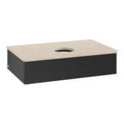 V&B Waschtischunterschrank ohne Frontstruktur -Beleuchtung Antao 80x19x50cm, WBP-farbe botti., bla m Lac