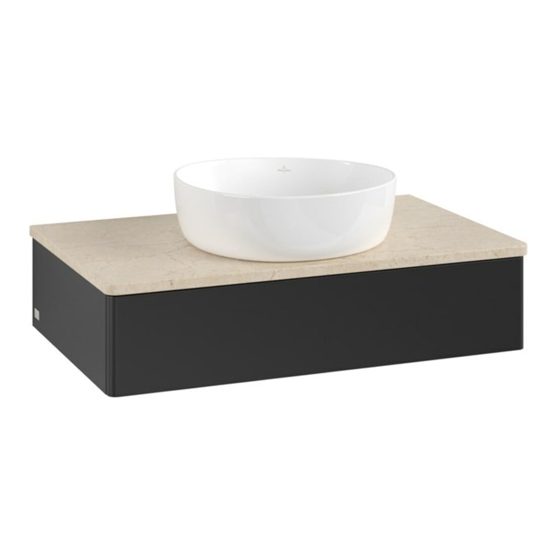 V&B Waschtischunterschrank ohne Frontstruktur -Beleuchtung Antao 80x19x50cm, WBP-farbe botti., bla m Lac