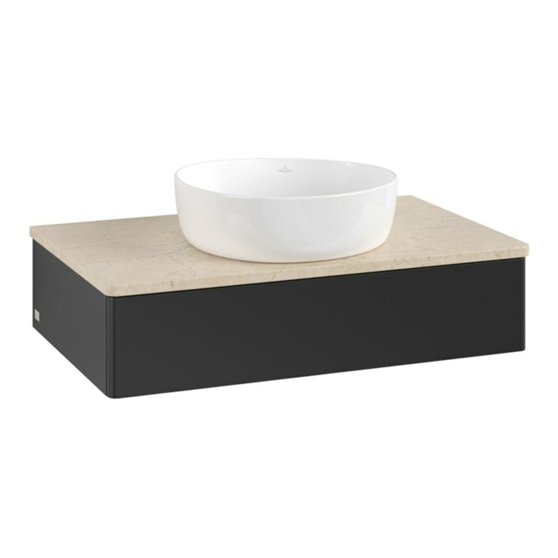 V&B Waschtischunterschrank ohne Frontstruktur -Beleuchtung Antao 80x19x50cm, WBP-farbe botti., bla m Lac